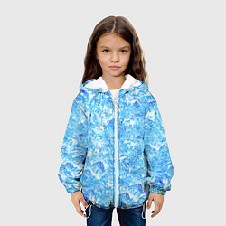 Куртка с капюшоном детская Сапфировые Кубики Льда, цвет: 3D-белый — фото 2