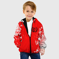 Куртка с капюшоном детская СССР - КУЛАК Брызги, цвет: 3D-черный — фото 2