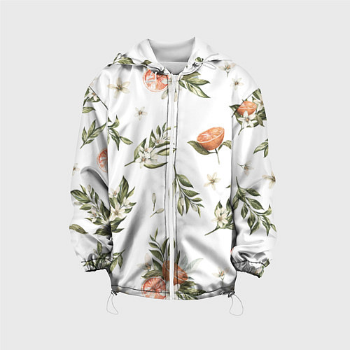 Детская куртка Цветы Цитрусовых Мандарин / 3D-Белый – фото 1