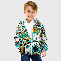 Куртка с капюшоном детская ФОТОКАМЕРЫ НА ПОЗИТИВЕ, цвет: 3D-белый — фото 2