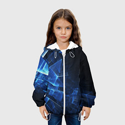 Куртка с капюшоном детская Трехмерные кубы, цвет: 3D-белый — фото 2