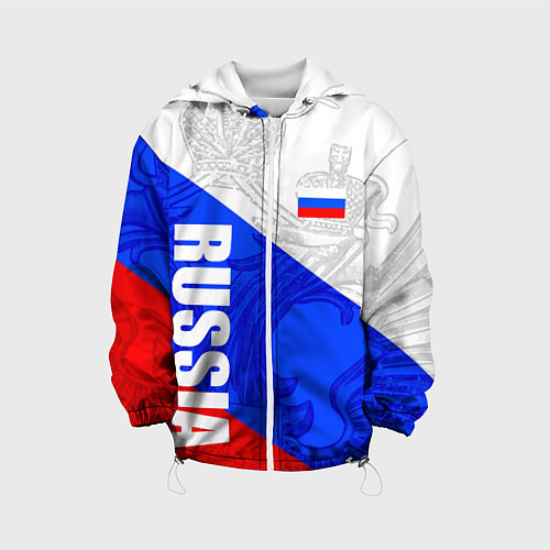 Детская куртка RUSSIA - SPORTWEAR - ТРИКОЛОР / 3D-Белый – фото 1