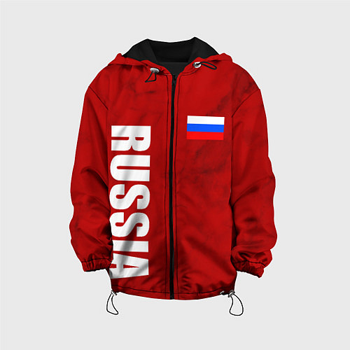 Детская куртка RUSSIA - RED EDITION - SPORTWEAR / 3D-Черный – фото 1