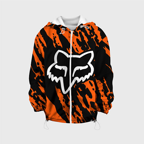 Детская куртка FOX MOTOCROSS ORANGE / 3D-Белый – фото 1