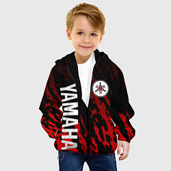 Куртка с капюшоном детская Yamaha - Красные пятна, цвет: 3D-черный — фото 2