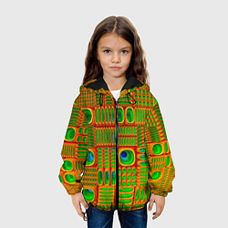 Куртка с капюшоном детская ОПТИЧЕСКАЯ АБСТРАКЦИЯ, цвет: 3D-черный — фото 2