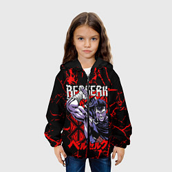 Куртка с капюшоном детская БЕРСЕРК BERSERK GUTS, цвет: 3D-черный — фото 2