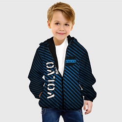 Куртка с капюшоном детская VOLVO Volvo Sport Карбон, цвет: 3D-черный — фото 2