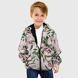 Куртка с капюшоном детская Цветы Букет Из Протей, цвет: 3D-черный — фото 2