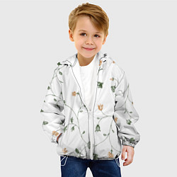 Куртка с капюшоном детская Весенний вьюн, цвет: 3D-белый — фото 2