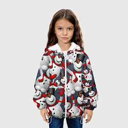 Куртка с капюшоном детская ВОЗДУШНЫЕ СНЕГОВИКИ, цвет: 3D-белый — фото 2