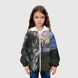 Куртка с капюшоном детская IN COLD wolf without logo, цвет: 3D-белый — фото 2