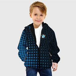 Куртка с капюшоном детская Bmw Паттерн, цвет: 3D-черный — фото 2