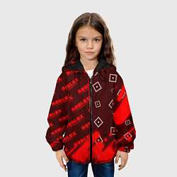 Куртка с капюшоном детская РОБЛОКС Графика Паттерны, цвет: 3D-черный — фото 2