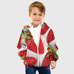 Куртка с капюшоном детская Strawberries, цвет: 3D-белый — фото 2