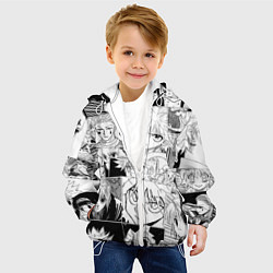 Куртка с капюшоном детская Hunter x Hunter pattern, цвет: 3D-белый — фото 2