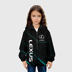 Куртка с капюшоном детская LEXUS ЛЕКСУС НЕОН ЛИНИИ, цвет: 3D-черный — фото 2