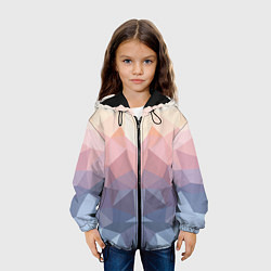 Куртка с капюшоном детская Полигональная свежесть 2022, цвет: 3D-черный — фото 2