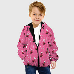 Куртка с капюшоном детская Хорнет, шёлк, игла Hollow Knight, цвет: 3D-черный — фото 2