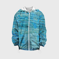 Куртка с капюшоном детская Abstract pattern Waves Абстрактный паттерн Волны, цвет: 3D-белый