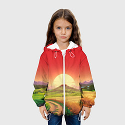 Куртка с капюшоном детская Дорога к солнцу, цвет: 3D-белый — фото 2