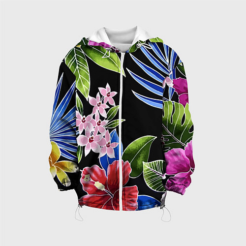 Детская куртка Floral vanguard composition Летняя ночь Fashion tr / 3D-Белый – фото 1