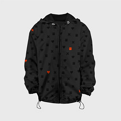 Куртка с капюшоном детская Love Death and Robots black pattern, цвет: 3D-черный