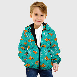 Куртка с капюшоном детская TEXTURE OF SEA FISH, цвет: 3D-черный — фото 2