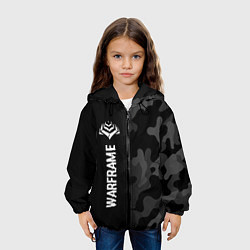 Куртка с капюшоном детская Warframe Glitch на темном фоне, цвет: 3D-черный — фото 2