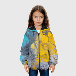 Куртка с капюшоном детская Извержение Красок, цвет: 3D-черный — фото 2
