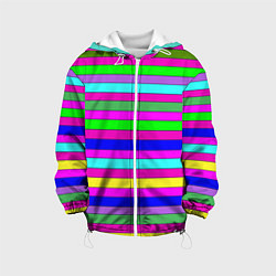 Детская куртка Multicolored neon bright stripes