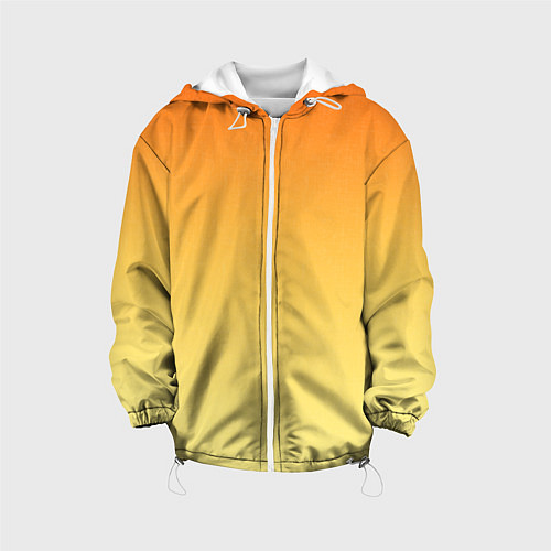 Детская куртка Оранжевый, желтый градиент / 3D-Белый – фото 1