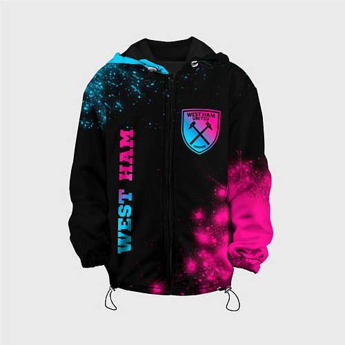 Детская куртка West Ham Neon Gradient / 3D-Черный – фото 1