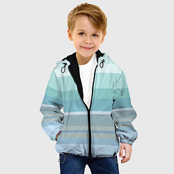 Куртка с капюшоном детская Морские линии, цвет: 3D-черный — фото 2