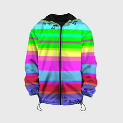 Куртка с капюшоном детская Тропические линии, цвет: 3D-черный
