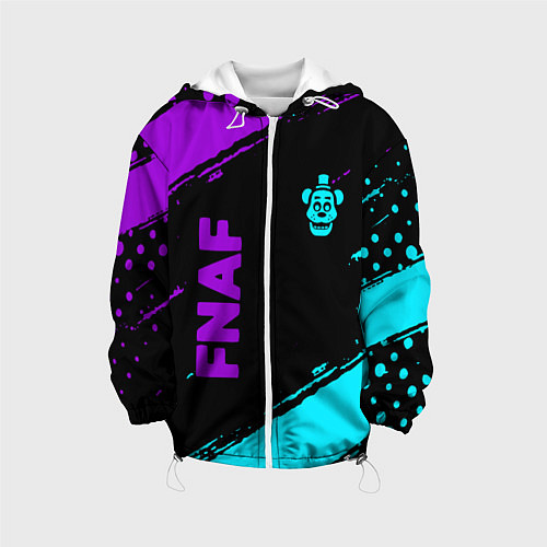 Детская куртка Фредди - neon / 3D-Белый – фото 1