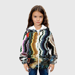 Куртка с капюшоном детская Glitch pattern - fashion trend, цвет: 3D-белый — фото 2