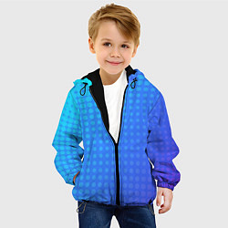 Куртка с капюшоном детская Blue gradient, цвет: 3D-черный — фото 2