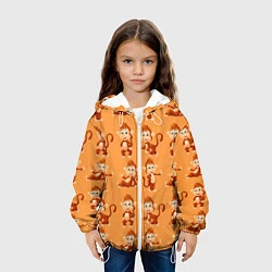 Куртка с капюшоном детская Funny monkeys, цвет: 3D-белый — фото 2