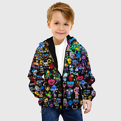 Куртка с капюшоном детская Персонажи из разных игр, цвет: 3D-черный — фото 2