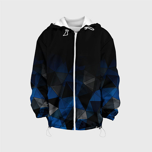 Детская куртка Черно-синий геометрический / 3D-Белый – фото 1
