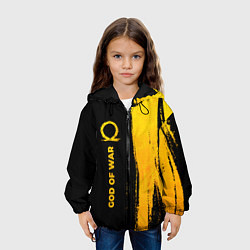 Куртка с капюшоном детская God of War - gold gradient: по-вертикали, цвет: 3D-черный — фото 2