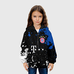 Куртка с капюшоном детская Bayern munchen Краска, цвет: 3D-черный — фото 2