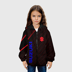 Куртка с капюшоном детская Suzuki Абстракция, цвет: 3D-черный — фото 2