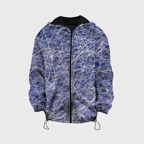 Детская куртка Паттерн из хаотичных линий - экспрессия / 3D-Черный – фото 1