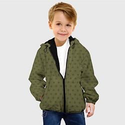 Куртка с капюшоном детская Камуфляжные звезды, цвет: 3D-черный — фото 2