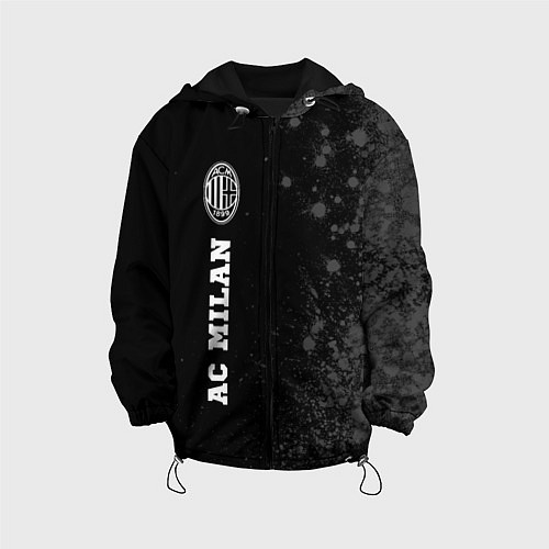 Детская куртка AC Milan sport на темном фоне: по-вертикали / 3D-Черный – фото 1