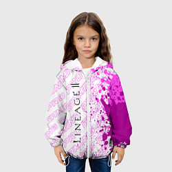 Куртка с капюшоном детская Lineage 2 pro gaming: по-вертикали, цвет: 3D-белый — фото 2