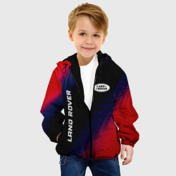 Куртка с капюшоном детская Land Rover красный карбон, цвет: 3D-черный — фото 2
