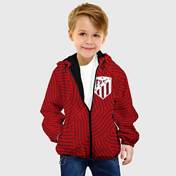Куртка с капюшоном детская Atletico Madrid отпечатки, цвет: 3D-черный — фото 2